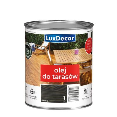 Olej wodny do tarasów Czarny 0,7 l Luxdecor