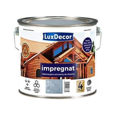 Impregnat dekoracyjno-ochronny grafit 2,7 l Luxdecor