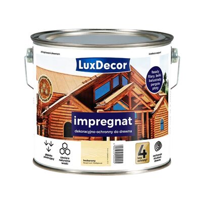 Impregnat dekoracyjno-ochronny bezbarwny 2,7 l Luxdecor