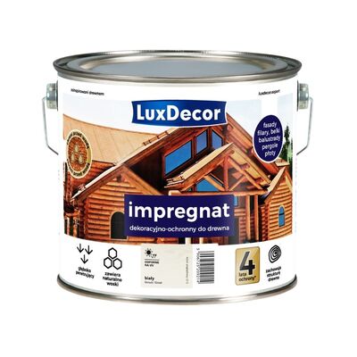 Impregnat dekoracyjno-ochronny biały 2,7 l Luxdecor