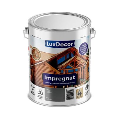 Impregnat dekoracyjno-ochronny szary 4,5 l Luxdecor