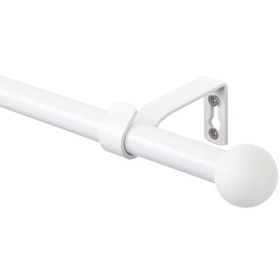 Karnisz pojedynczy Base I 240 cm 16 mm kula biały mat
