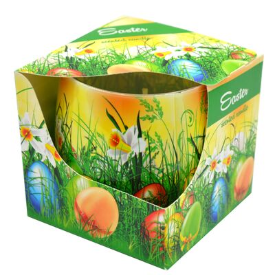 Świeca w szkle zapachowa Zielona Wielkanoc