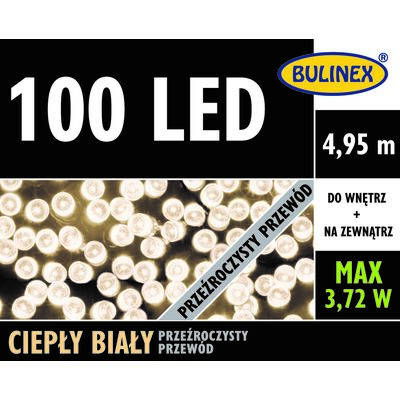 Lampki choinkowe LED 100 biały ciepły BULINEX