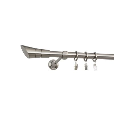 Karnisz Saloma I 200 cm efekt stali nierdzewnej 19 mm Bojanek