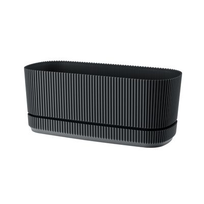 Doniczka PERA owalna 29 cm x 13 cm 09342 antracyt