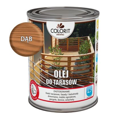 Olej do tarasów Dąb 0,75 l Colorit Drewno