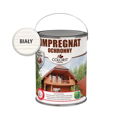 Impregnat ochronny biały 4,5 l Colorit Drewno