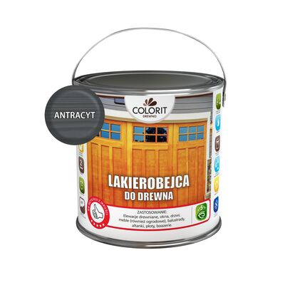 Lakierobejca do drewna Antracyt 2,5 l Colorit Drewno