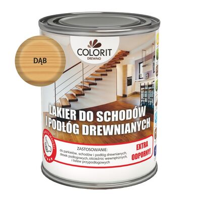 Lakier do schodów i podłóg drewnianych Dąb 0,75 l Colorit Drewno