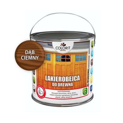 Lakierobejca do drewna Dąb Ciemny 2,5 l Colorit Drewno