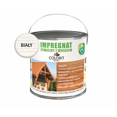 Impregnat żywiczny z woskiem Biały 2,5 l Colorit Drewno
