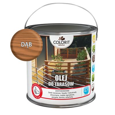 Olej do tarasów Dąb 2,5 l Colorit Drewno