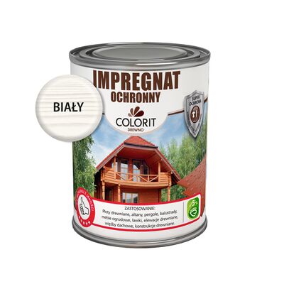 Impregnat ochronny biały 0,75 l Colorit Drewno
