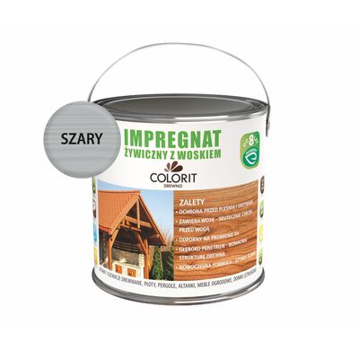 Impregnat żywiczny z woskiem Szary 2,5 l Colorit Drewno