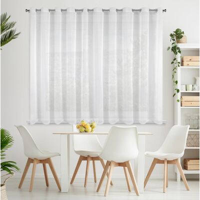 Firana gotowa na przelotkach LUCY 300 x 160 cm biały
