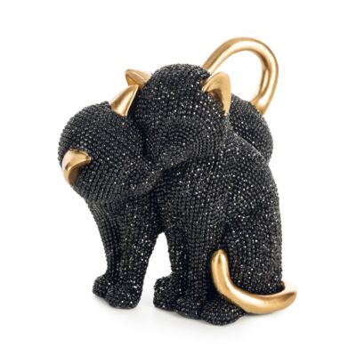 Figurka dekoracyjna ELDO/303, 16 x 10 x 13 cm czarno-złoty