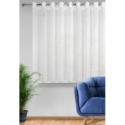 Firana gotowa na przelotkach REBECCA 400 x 150 cm biały