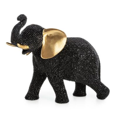 Figurka dekoracyjna ELDO/306, 24 x 12 x 19 cm czarno-złoty