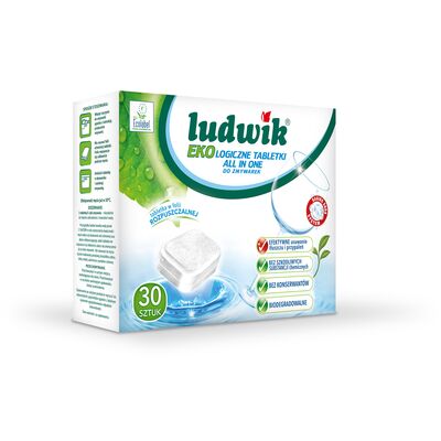 Ekologiczny tabletki all in one do zmywarek 30 szt. 540 g LUDWIK