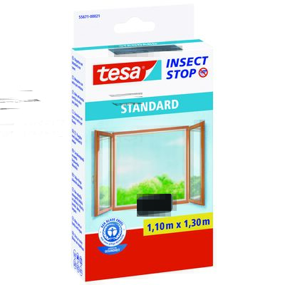Moskitiera okienna KLETT STANDARD czarna 1,1 x 1,3 m