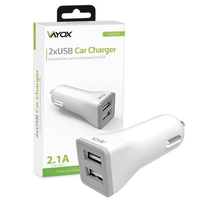 Ładowarka samochodowa 2x USB 2.1A VA0054 Vayox
