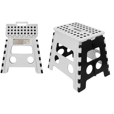 Taboret składany ALEX 32 cm black  white
