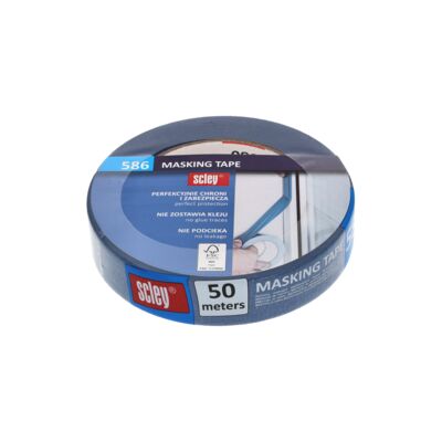 Scley taśma maskująca 25 mm x 50 m niebieska akryl 30 dni