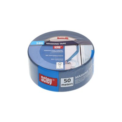 Scley taśma maskująca 48 mm x 50 m niebieska akryl 30 dni