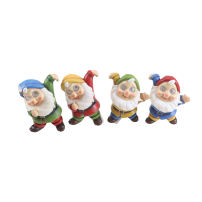Figurka ceramiczna solarna krasnal mix kolorów