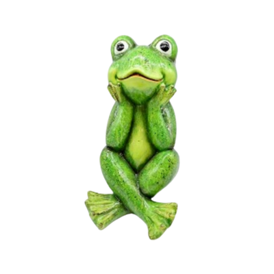 Figurka ceramiczna siedząca żaba 41 cm zielona