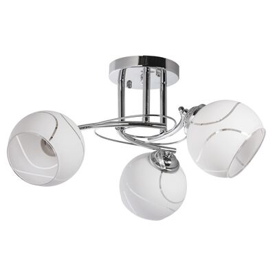 Lampa sufitowa W-C 0240 3 x E27 chrom/biały