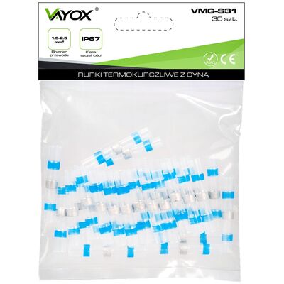Rurki termokurczliwe z cyną i klejem 1.5-2.5 mm 30 szt. VMG-S31 Vayox