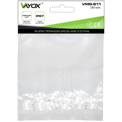 Rurki termokurczliwe z cyną i klejem 0.25-0.34 mm 30 szt. VMG-S11 Vayox