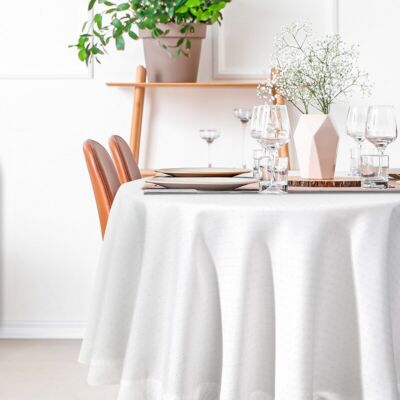 Obrus dekoracyjny ELLEN ⌀150 cm biały