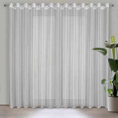 Firana na przelotkach ANABEL 300 x 260 cm biały