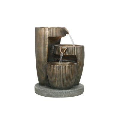 Fontanna ogrodowa z LED 29 x 28 x 48 cm ceramiczna