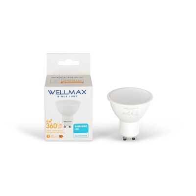 Żarówka LED GU10 4 W barwa ciepła Wellmax