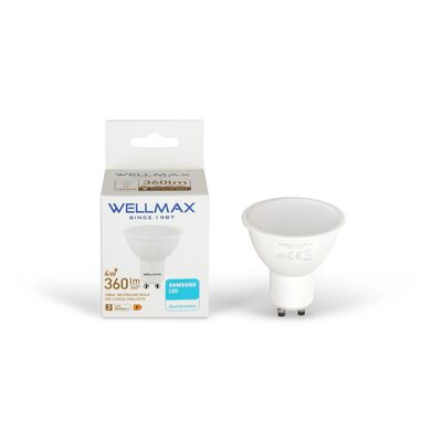 Żarówka LED GU10 4 W barwa neutralna