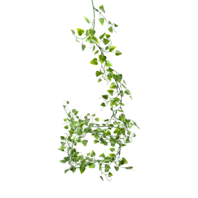 Girlanda ozdobna z liści 150 x 9 cm zielona