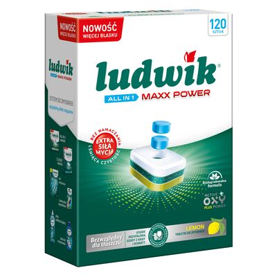 Tabletki do zmywarek ALL IN 1 MAXX POWER LEMON 120 szt. Ludwik