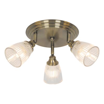 Lampa sufitowa Martha E14 3x40W brąz antyczny