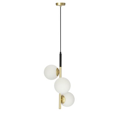 Lampa wisząca DUO czarny mat 3 x 40 E14 klosz biały