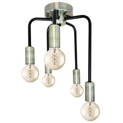 Lampa sufitowa SAGA 5 x 40 W E14 złoty mat-czarny