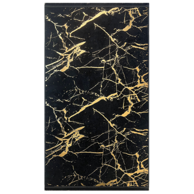 Dywan drukowany NEVA petra folia 80 x 140 cm czarno-złoty