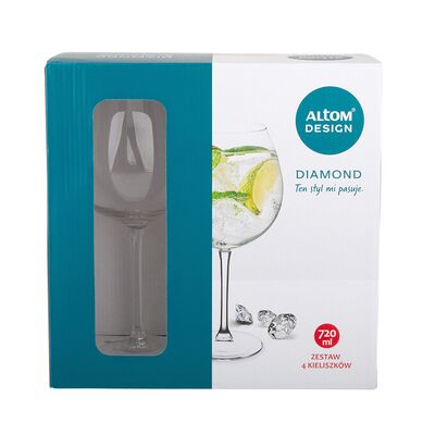 Kieliszki Diamond XXL 720 ml 4 szt.