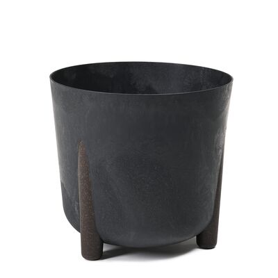 Donica FRIDA 18 cm ECO recycled czarny beton