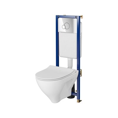 Zestaw podtynkowy bezkołnierzowy Mille chrom 51 x 117 x 45 cm Cersanit