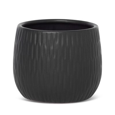 Doniczka ceramiczna MONI/02 14 x 14 x 12 cm czarny