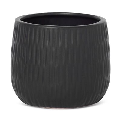 Doniczka ceramiczna MONI/03 16 x 16 x 13 cm czarny